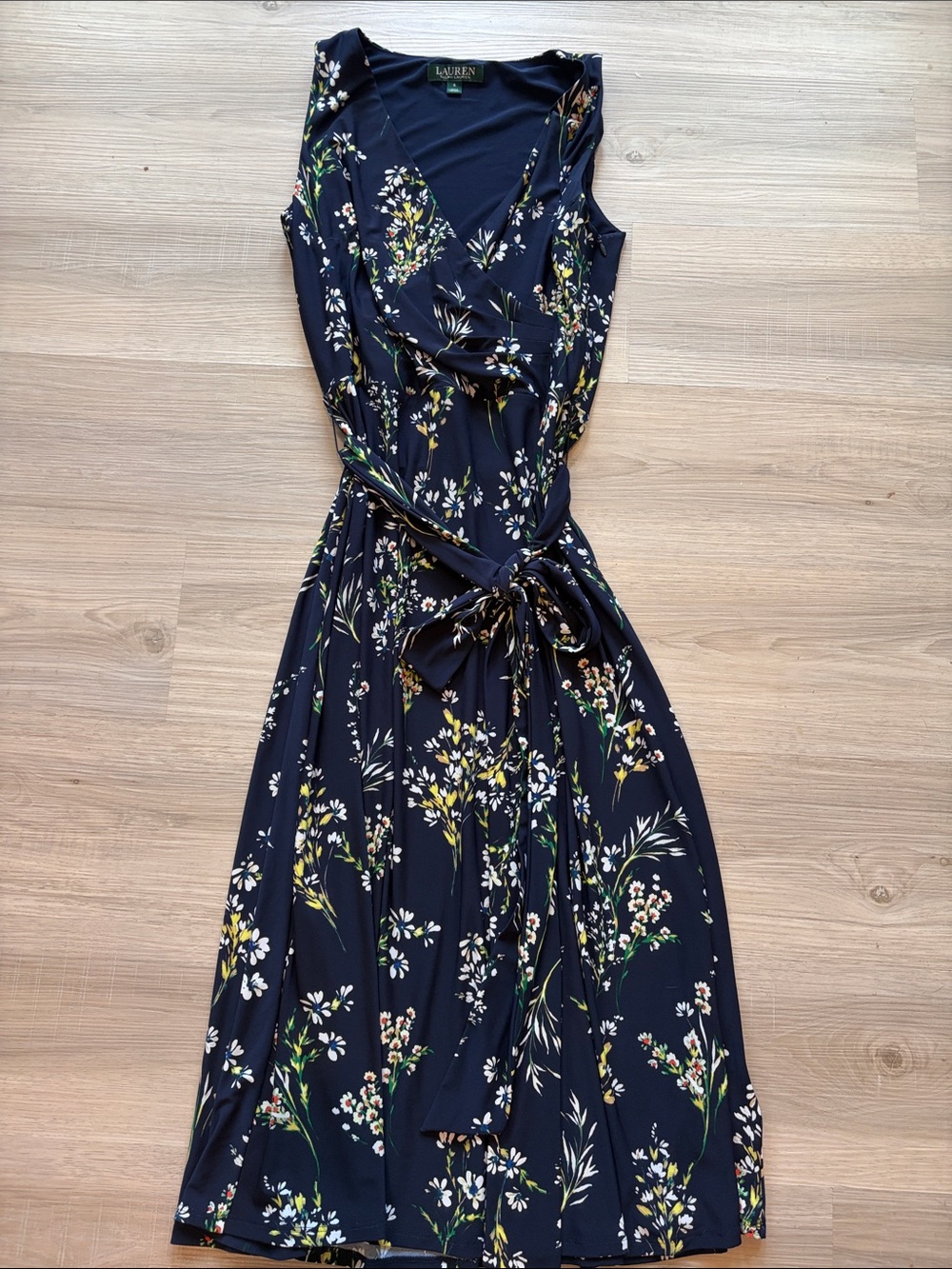 Women’s Lauren Ralph Lauren Navy Floral Wrap Dress